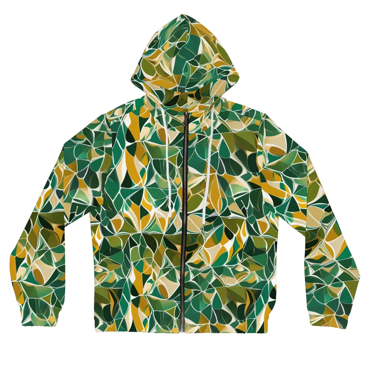 Olive Prism on Women's Full-Zip Hoodie — Front