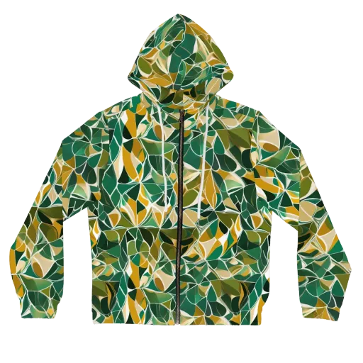 Olive Prism on a Women's Full-Zip Hoodie