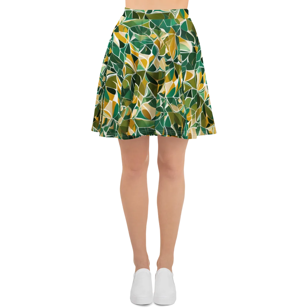 Olive Prism on Skater Skirt — Front