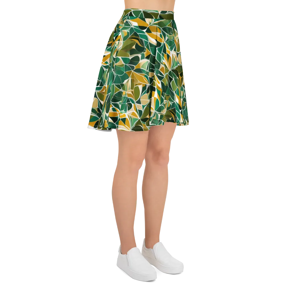Olive Prism on Skater Skirt — Right