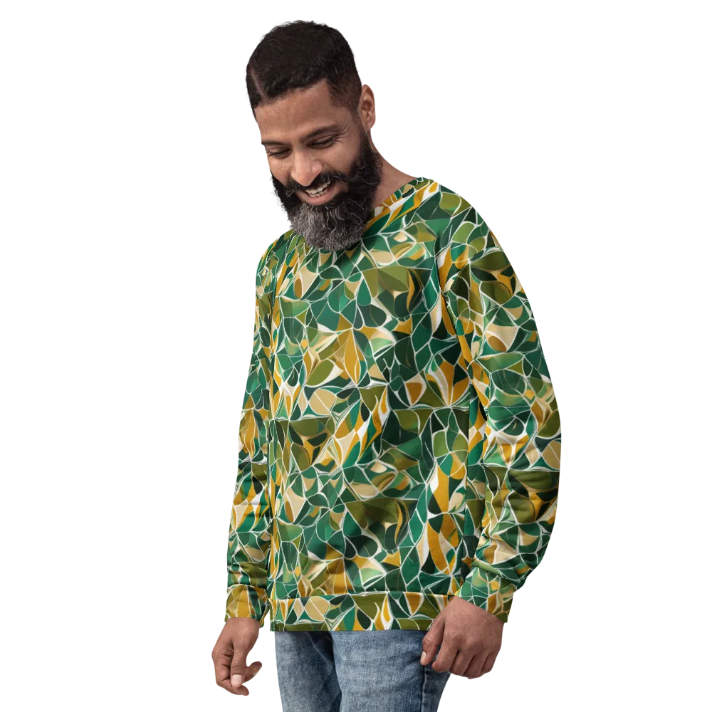 Olive Prism on Sweatshirt — Left Front