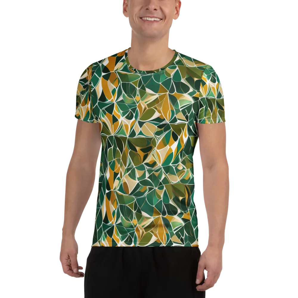 Olive Prism on Men's Athletic T-Shirt — Front