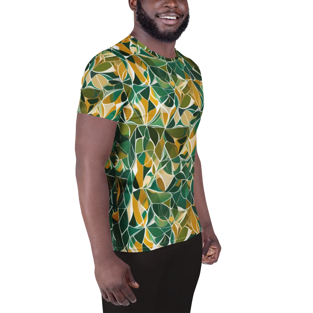 Olive Prism on Men's Athletic T-Shirt — Right