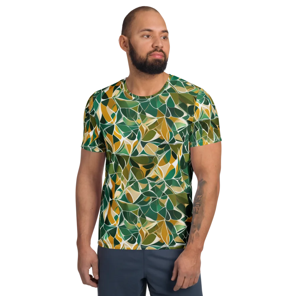 Olive Prism on Men's Athletic T-Shirt — Front