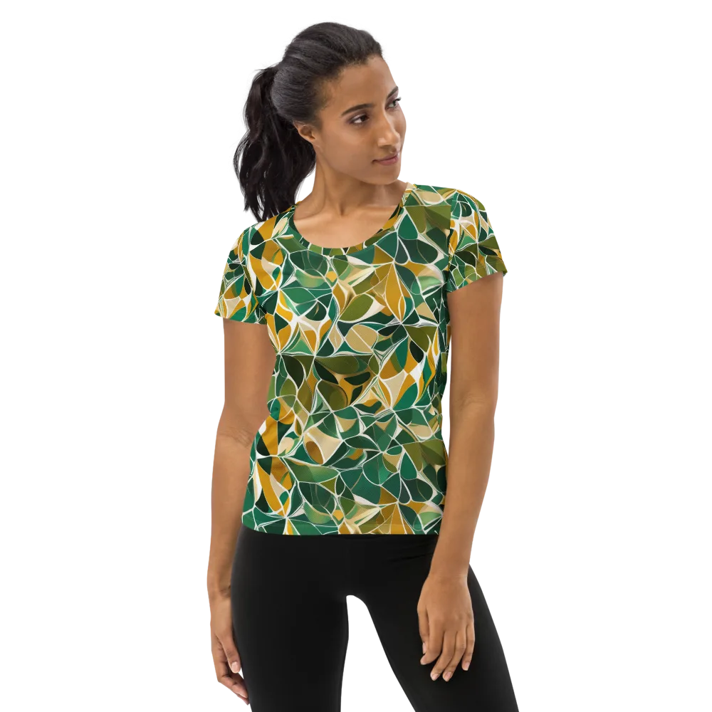 Olive Prism on Women's Athletic T-Shirt — Front