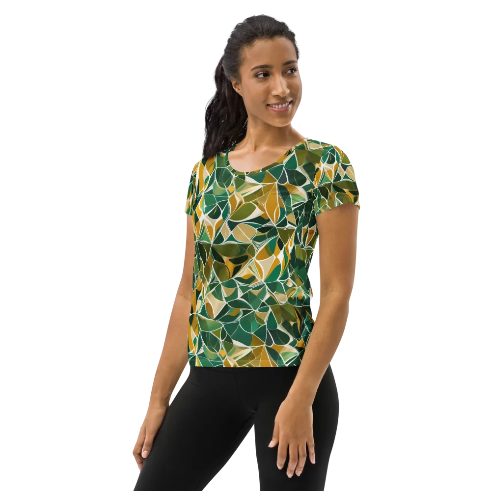 Olive Prism on Women's Athletic T-Shirt — Left