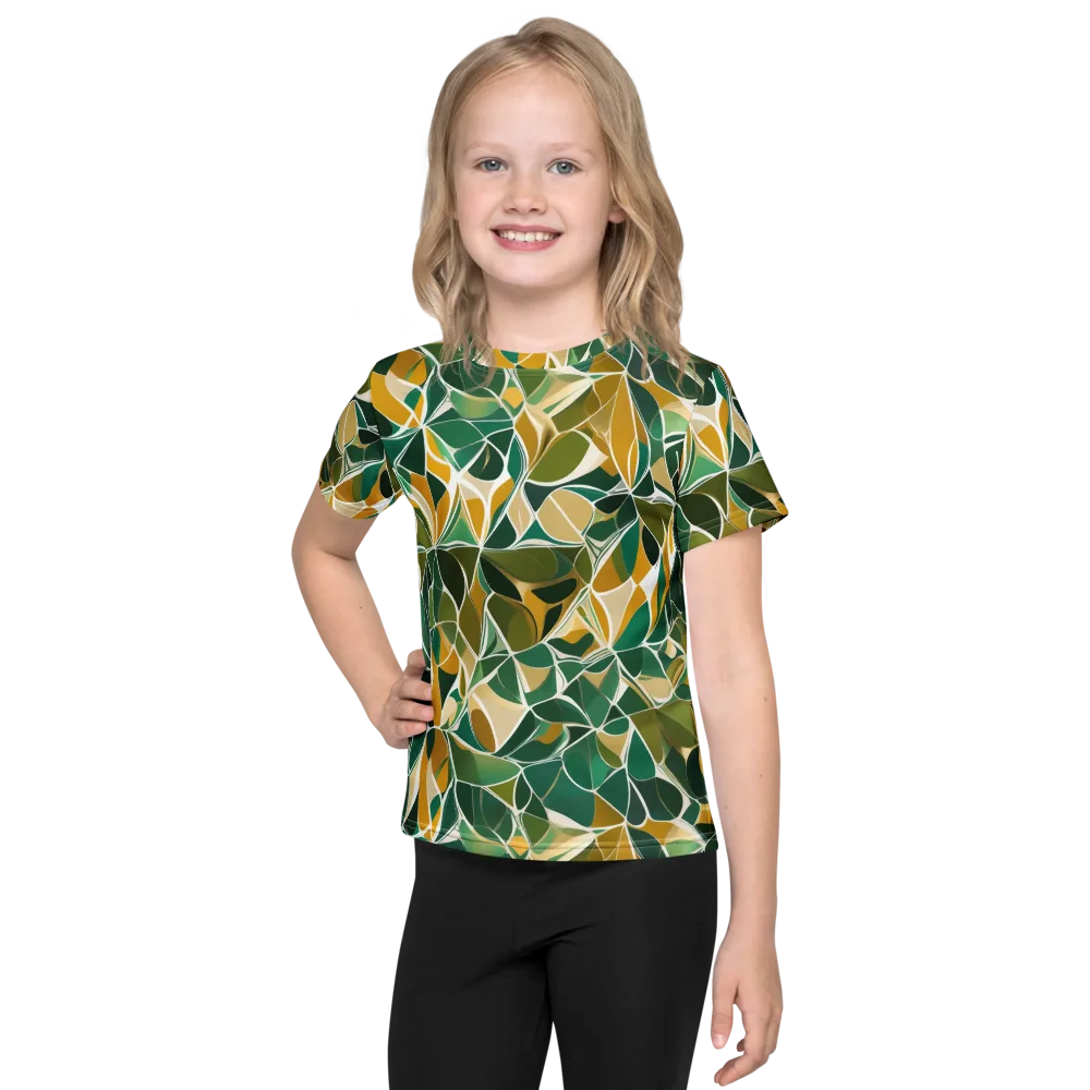 Olive Prism on Kids Crew Neck T-Shirt — Front