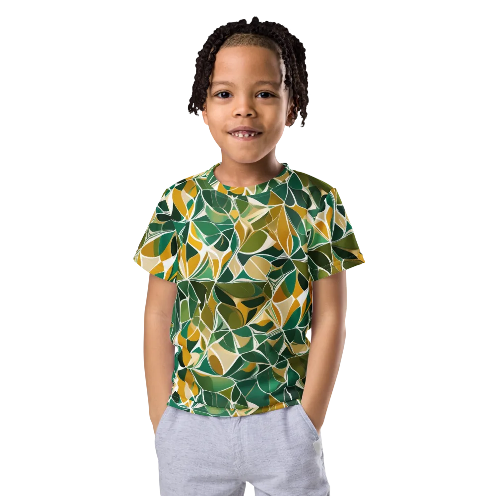 Olive Prism on Kids Crew Neck T-Shirt — Front