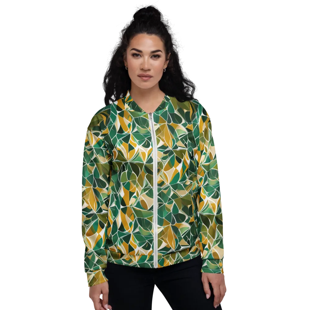 Olive Prism on Bomber Jacket — Front