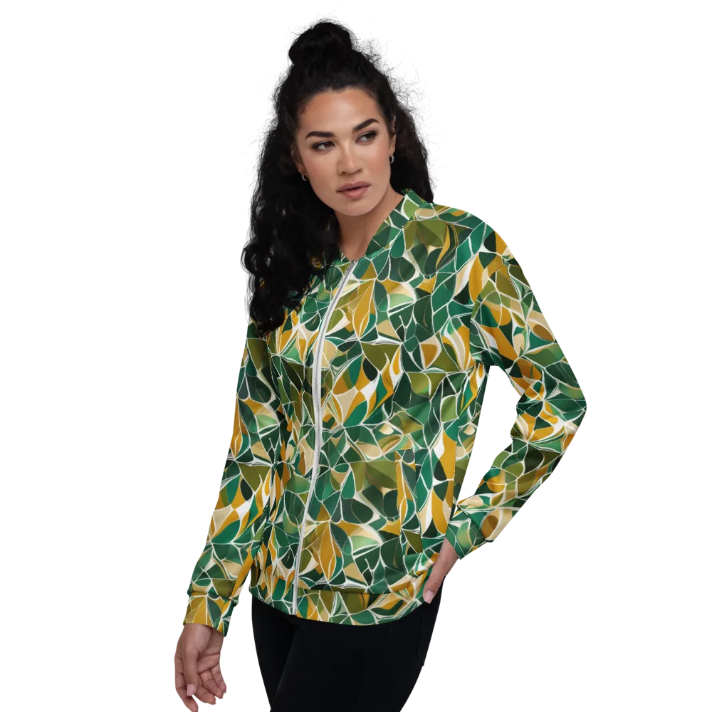 Olive Prism on Bomber Jacket — Left