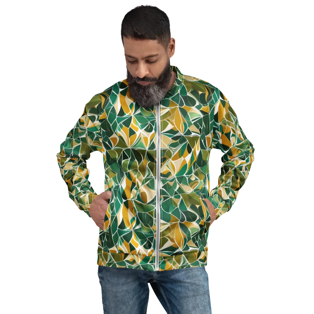 Olive Prism on Bomber Jacket — Front