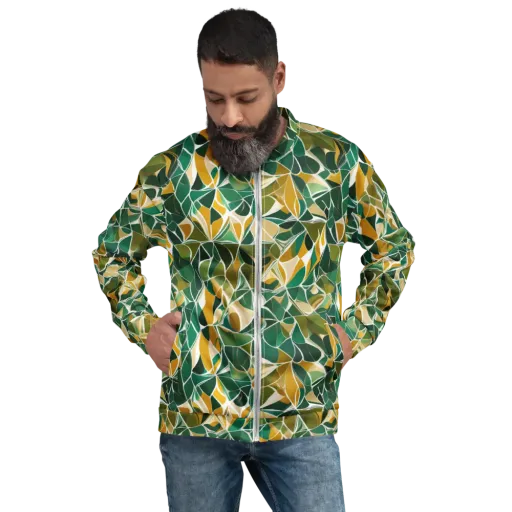 Olive Prism on a Bomber Jacket