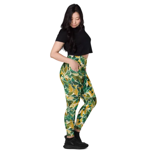 Olive Prism on a Leggings with Pockets