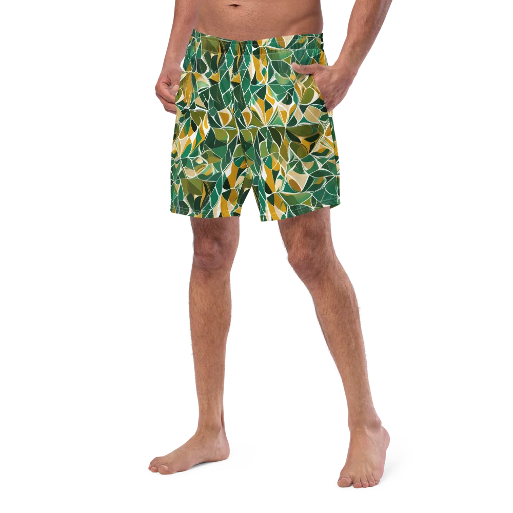 Olive Prism on Swim Trunks — Left Front