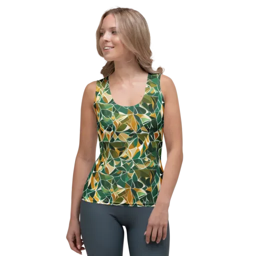 Olive Prism on a Women's Tank Top
