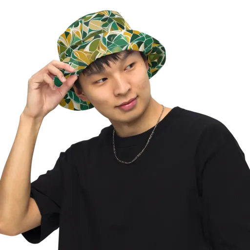 Olive Prism on a Reversible Bucket Hat