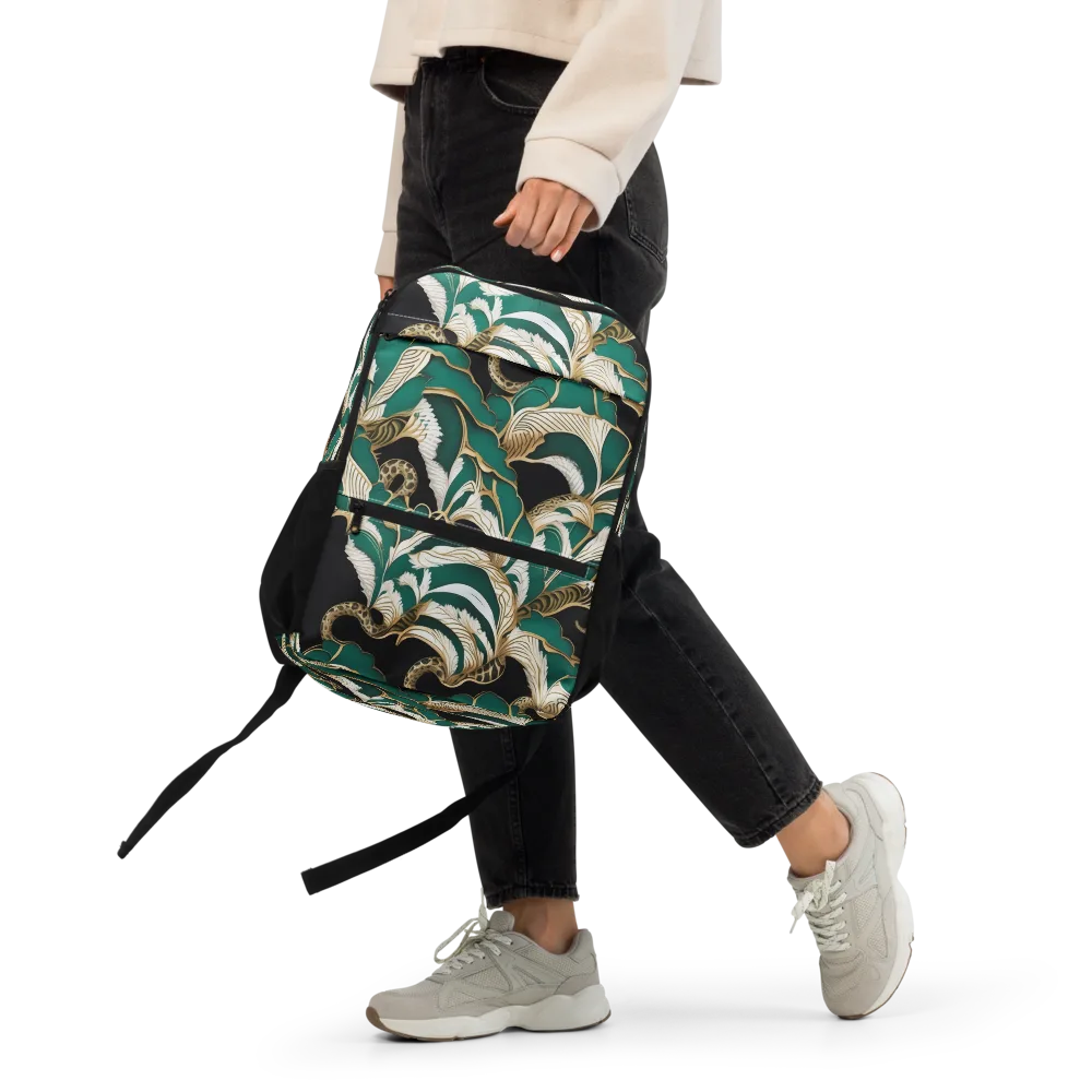 Emerald Serpent Garden on Utility Backpack — Front