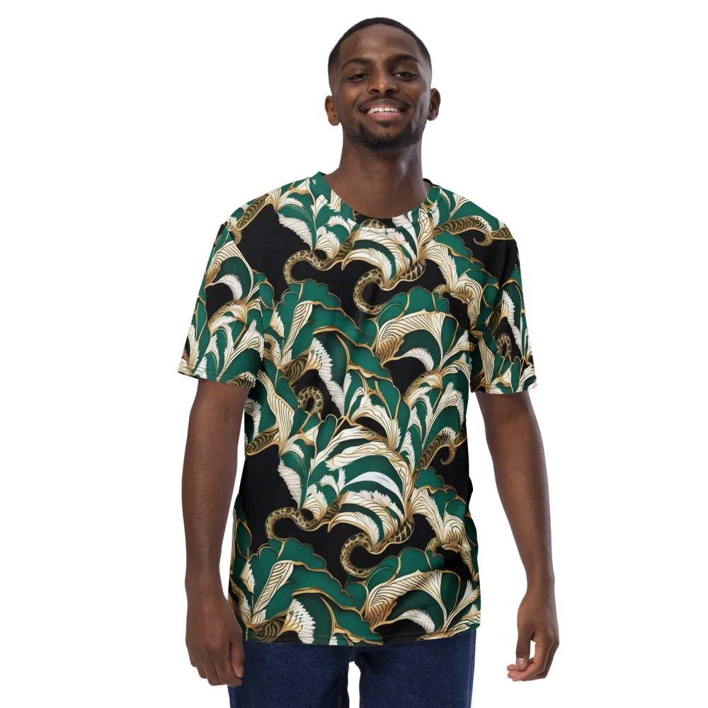 Emerald Serpent Garden on Men's Crew Neck T-Shirt — Front