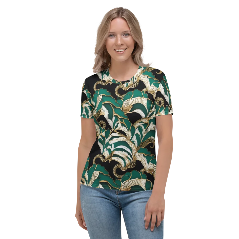 Emerald Serpent Garden on Women's Crew Neck T-Shirt — Front