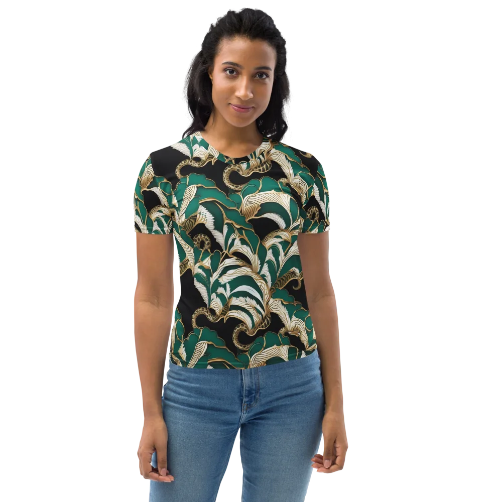 Emerald Serpent Garden on Women's Crew Neck T-Shirt — Front