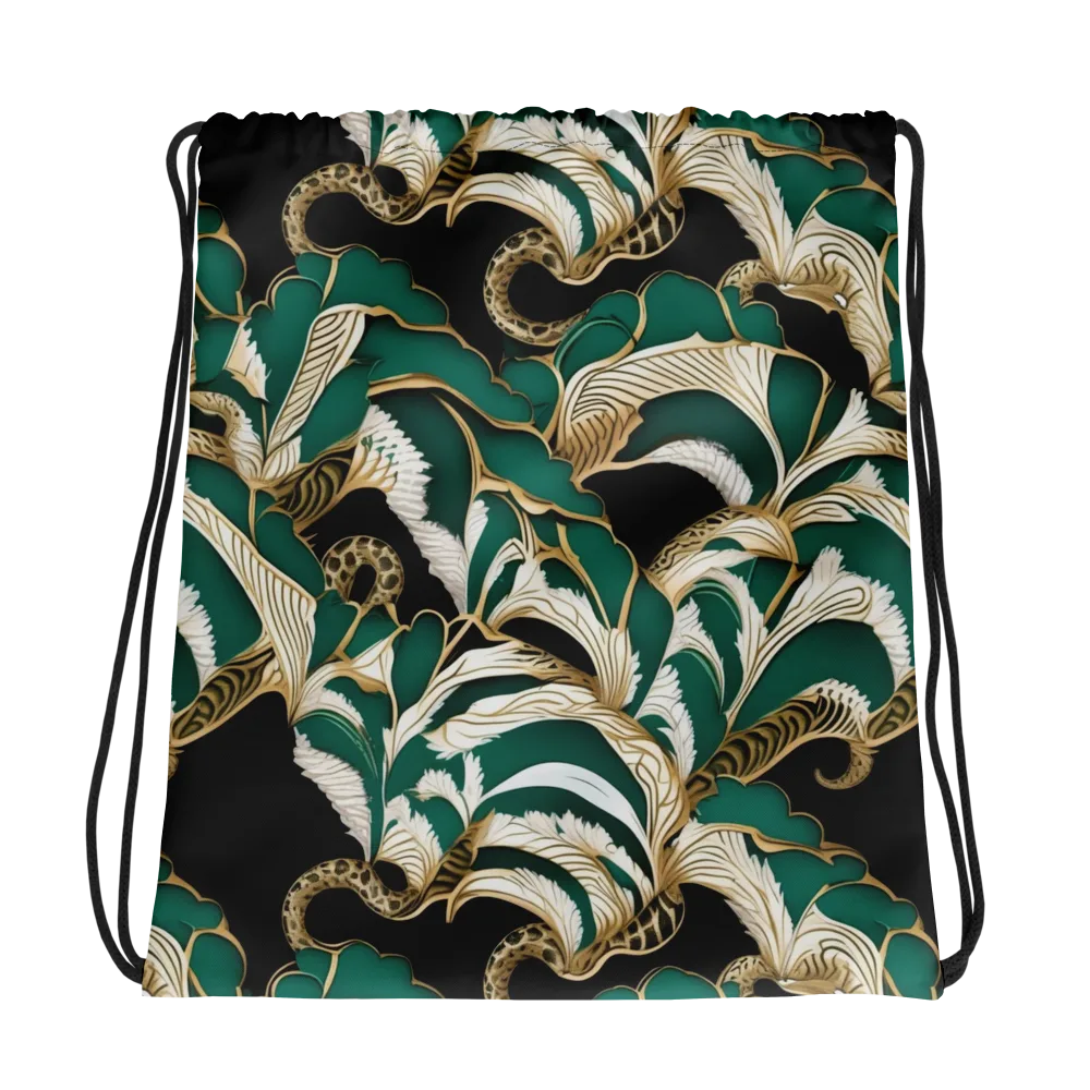 Emerald Serpent Garden on Drawstring Bag — Photo