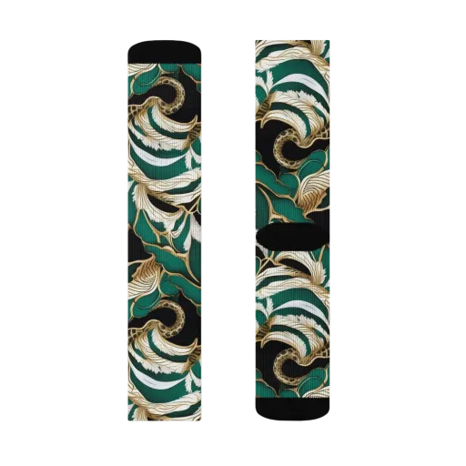 Emerald Serpent Garden on a Socks