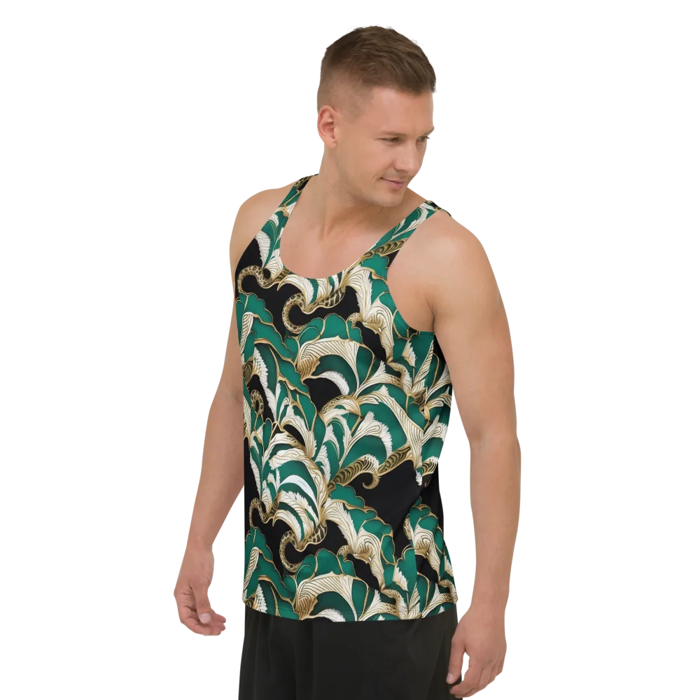 Emerald Serpent Garden on Men's Tank Top — Left Front