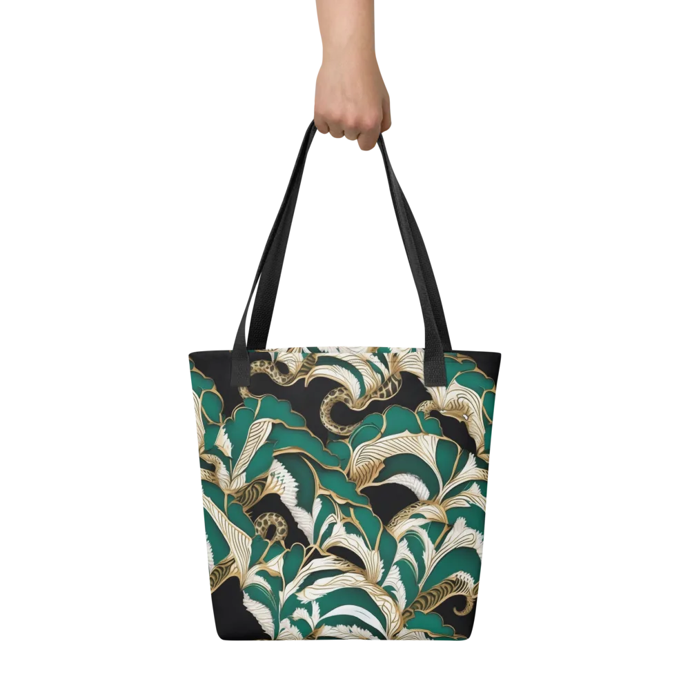 Emerald Serpent Garden on Tote Bag — Front
