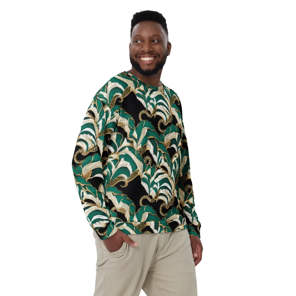 Emerald Serpent Garden on Sweatshirt — Front