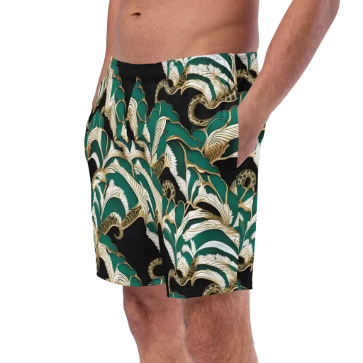 Emerald Serpent Garden on a Swim Trunks