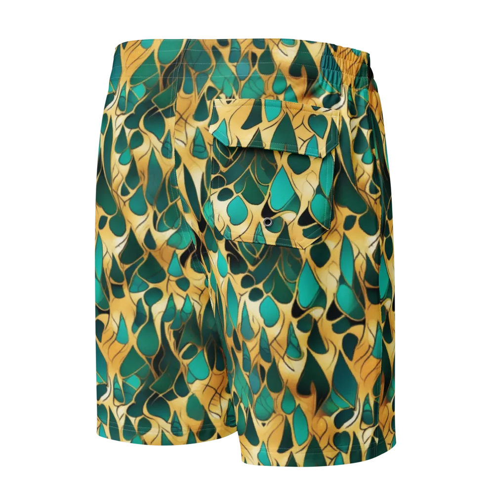 Gilded Coral on Men's Board Shorts — Back