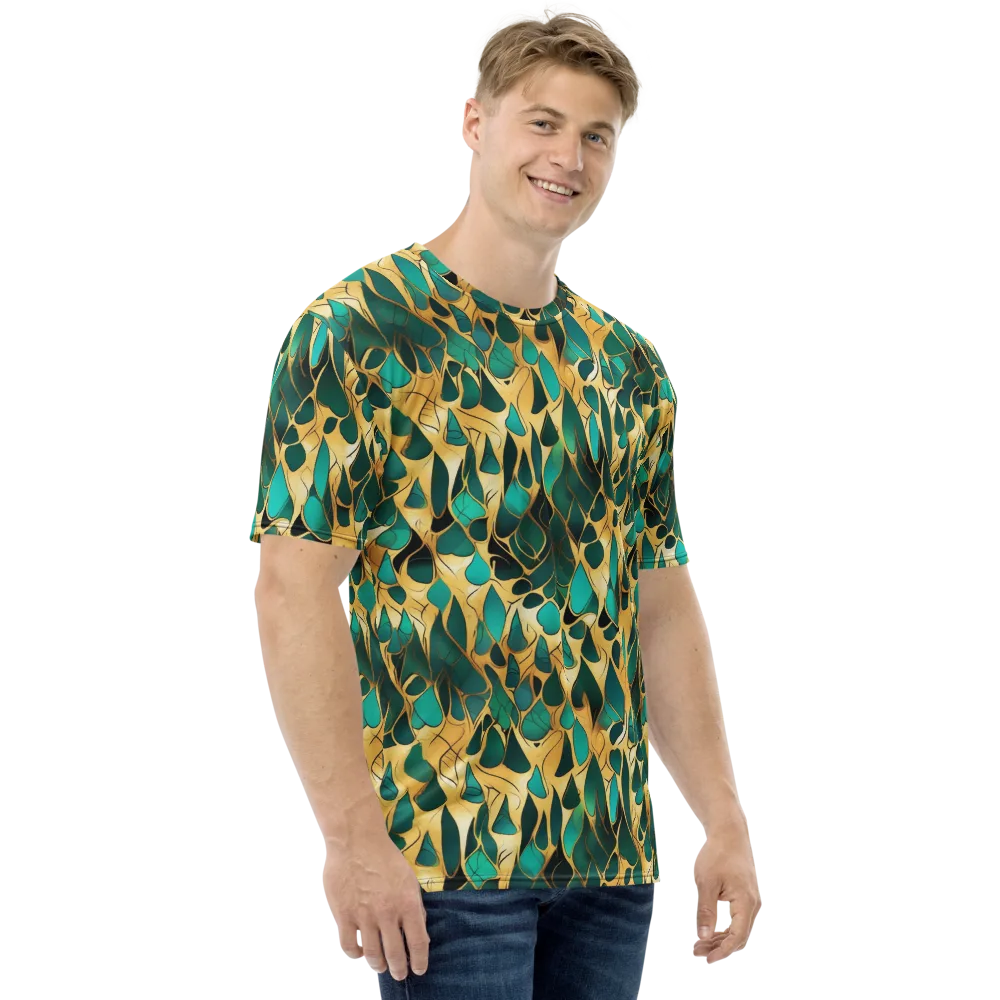 Gilded Coral on Men's Crew Neck T-Shirt — Right