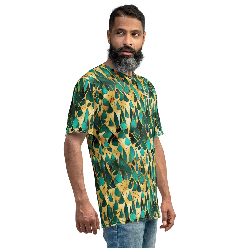 Gilded Coral on Men's Crew Neck T-Shirt — Right