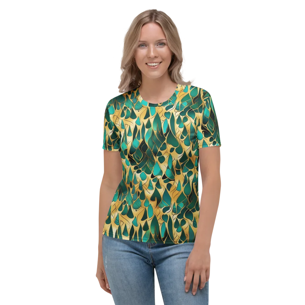 Gilded Coral on Women's Crew Neck T-Shirt — Front