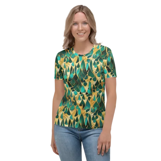 Gilded Coral on a Women's Crew Neck T-Shirt