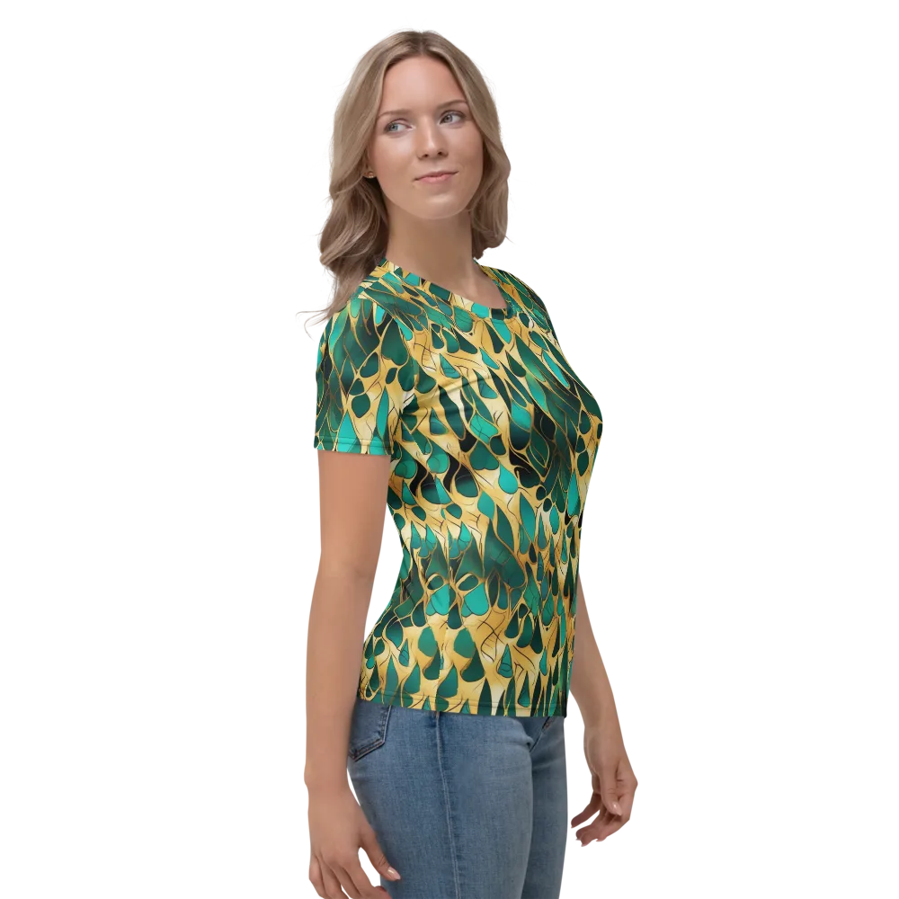 Gilded Coral on Women's Crew Neck T-Shirt — Right