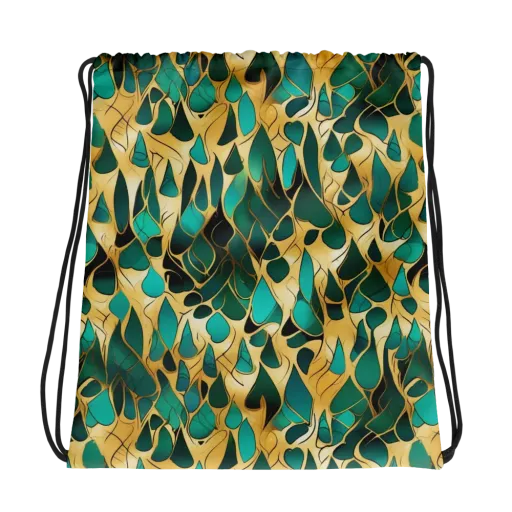 Gilded Coral on a Drawstring Bag