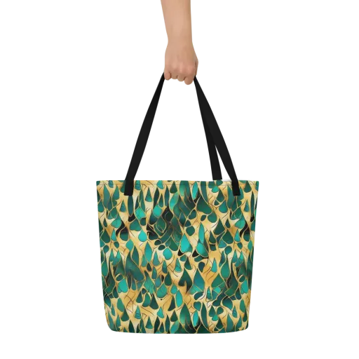 Gilded Coral on a Large Tote Bag W/ Pocket