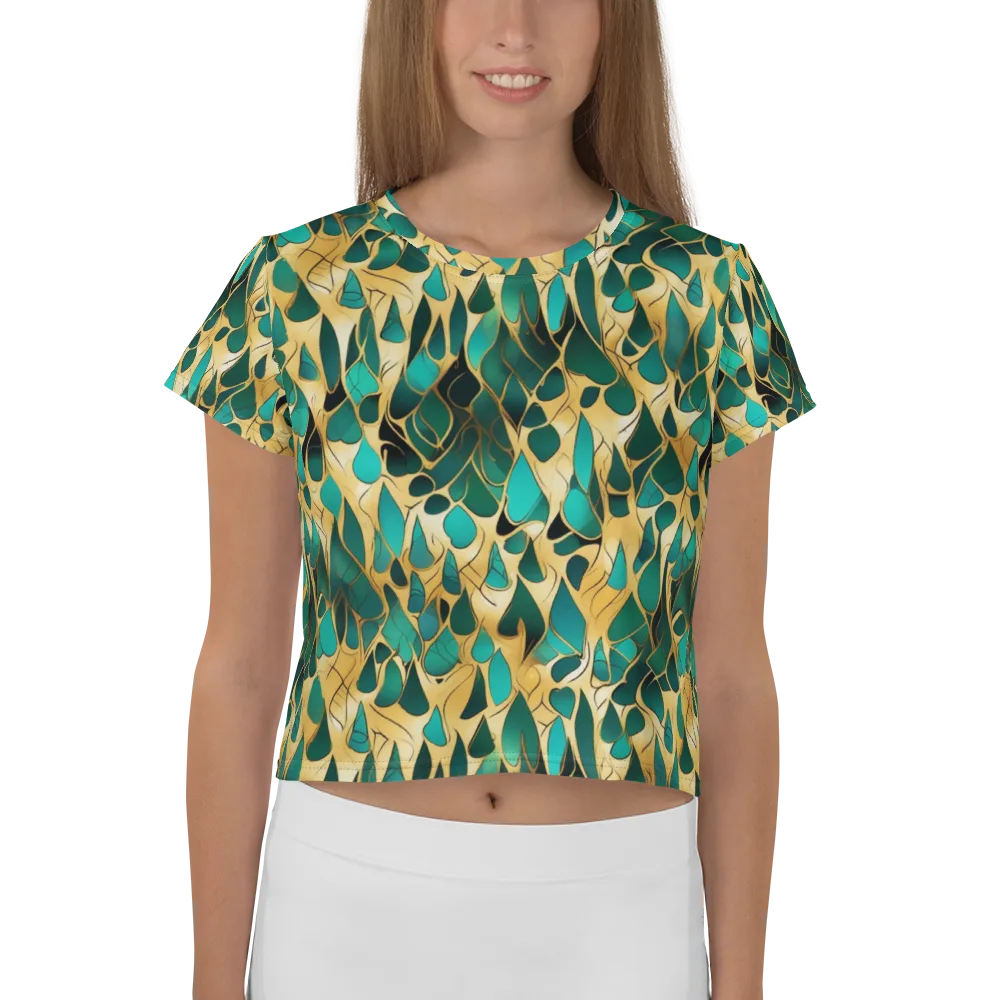 Gilded Coral on Crop Tee — Front