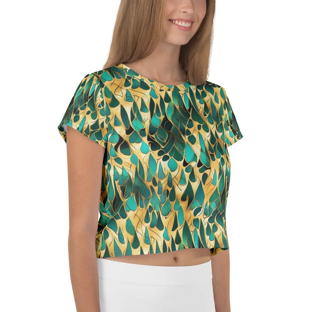 Gilded Coral on Crop Tee — Right