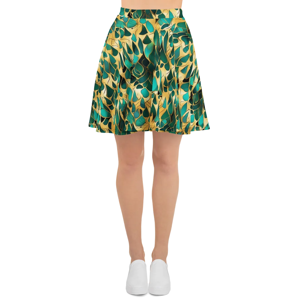 Gilded Coral on Skater Skirt — Front
