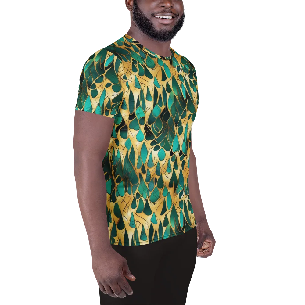 Gilded Coral on Men's Athletic T-Shirt — Right