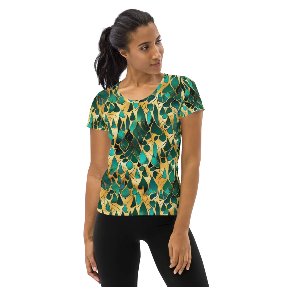 Gilded Coral on Women's Athletic T-Shirt — Front