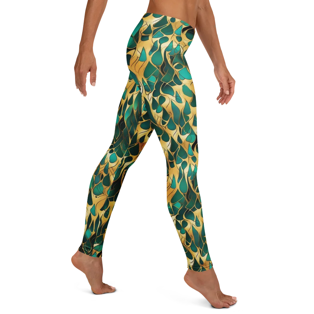 Gilded Coral on Leggings — Right