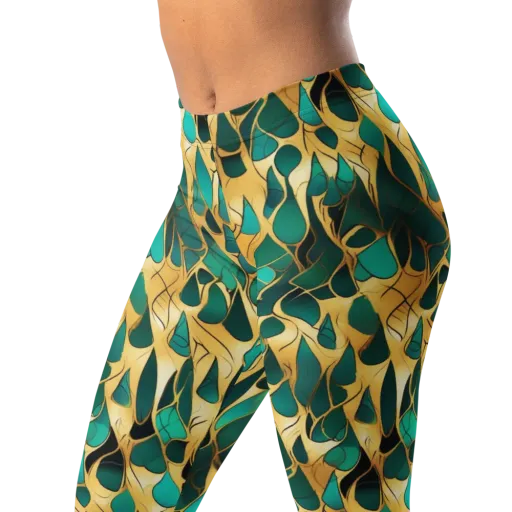 Gilded Coral on a Leggings