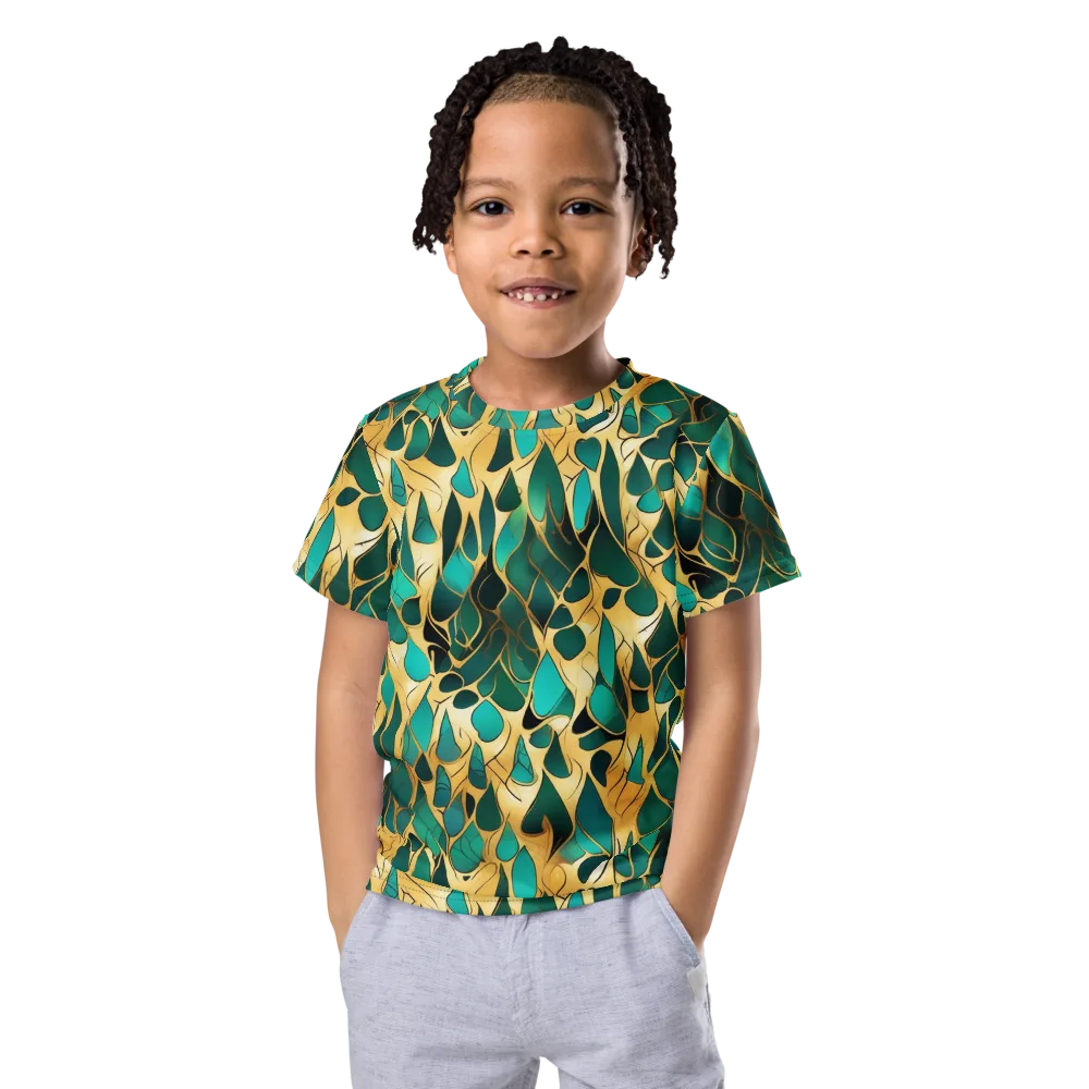 Gilded Coral on Kids Crew Neck T-Shirt — Front