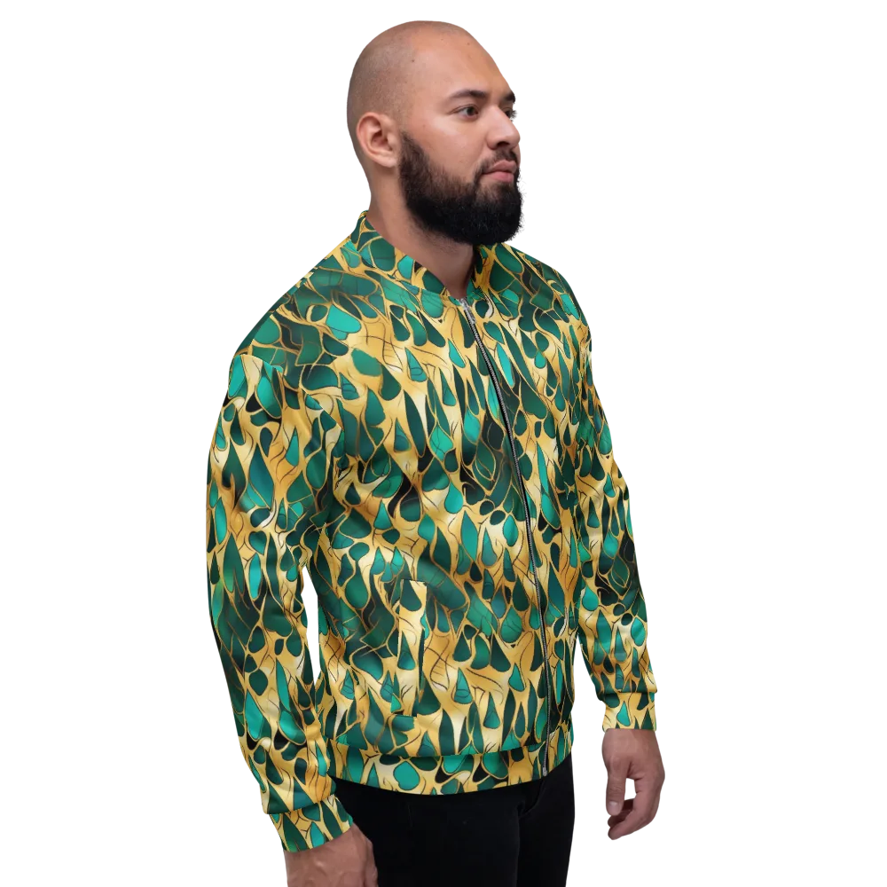 Gilded Coral on Bomber Jacket — Right
