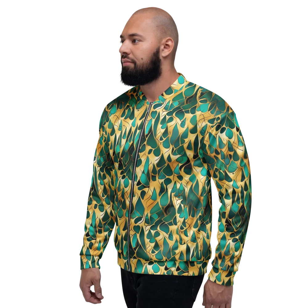 Gilded Coral on Bomber Jacket — Left
