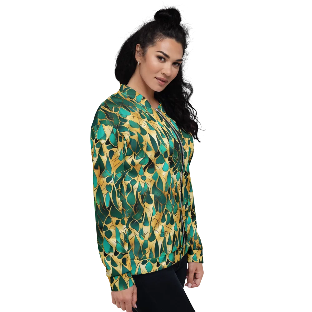 Gilded Coral on Bomber Jacket — Right