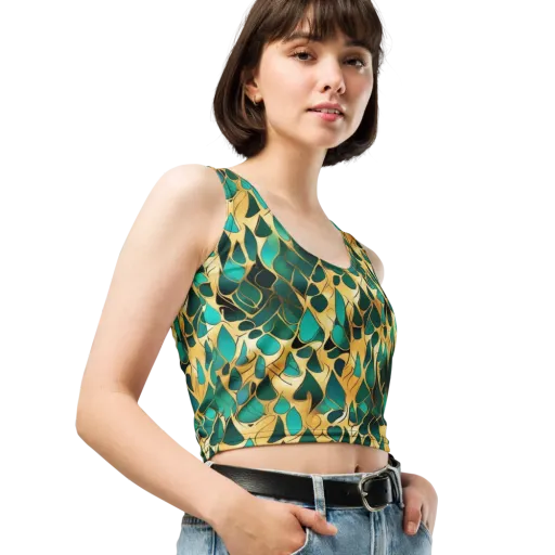 Gilded Coral on a Crop Top